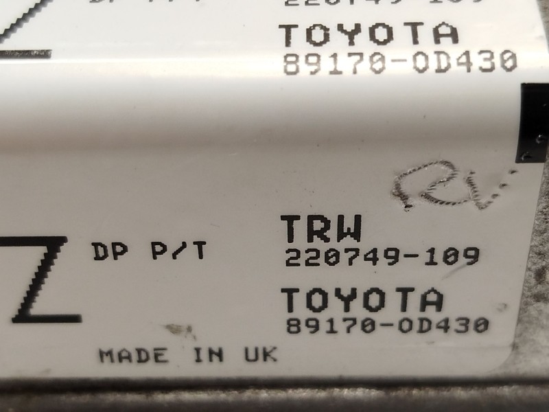 Recambio de centralita airbag para toyota yaris (_p9_) 1.0 vvt-i (ksp90_) referencia OEM IAM 891700D430  220749109
