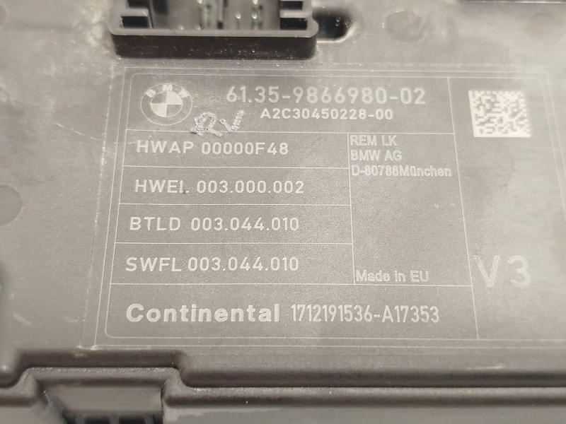 Recambio de caja reles / fusibles para bmw 1 (f20) 116 d referencia OEM IAM 61359866980  A2C30450228