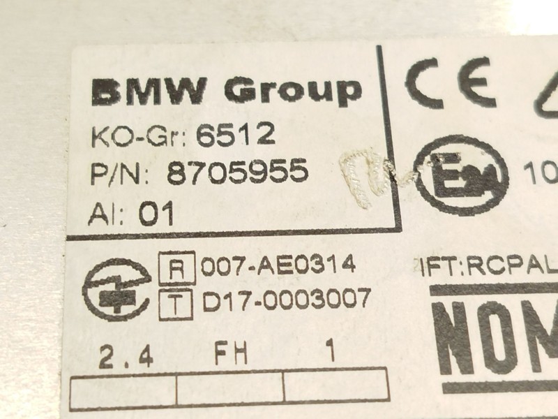 Recambio de sistema navegacion gps para bmw 1 (f20) 116 d referencia OEM IAM 65128705955 8705955 