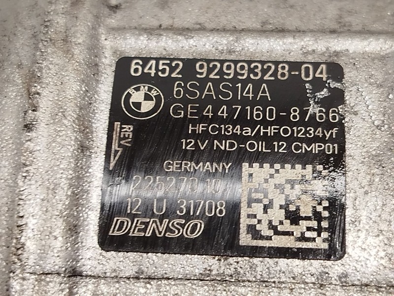 Recambio de compresor aire acondicionado para bmw 1 (f20) 116 d referencia OEM IAM 64529299328 6SAS14A 4471608766