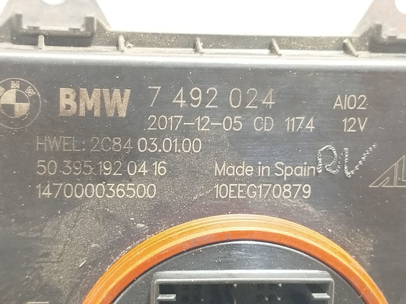 Recambio de centralita faros xenon para bmw 1 (f20) 116 d referencia OEM IAM 7492024 63118494844 