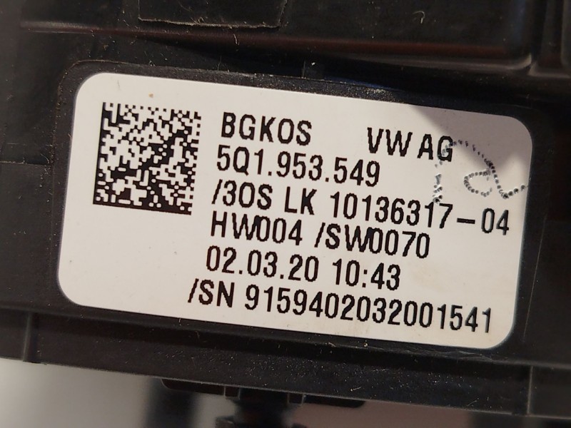 Recambio de anillo airbag para audi a1 sportback (gba) 25 tfsi referencia OEM IAM 5Q1953549  