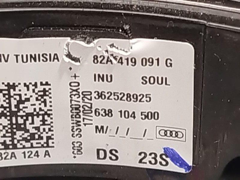 Recambio de volante para audi a1 sportback (gba) 25 tfsi referencia OEM IAM 82A419091G 82A419091GINU 