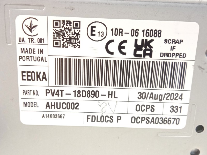 Recambio de sistema audio / radio cd para ford tourneo courier 1.0 ecoboost referencia OEM IAM PV4T18D890HL 2781530 