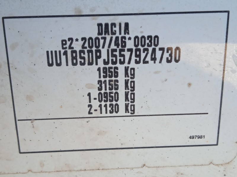 dacia dokker furgoneta/monovolumen del año 2017