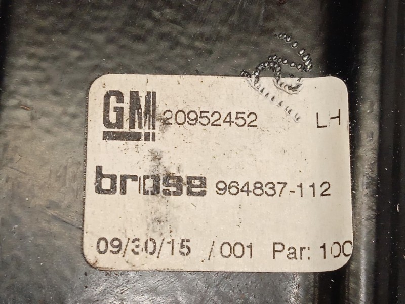Recambio de elevalunas delantero izquierdo para opel insignia a (g09) 2.0 cdti (68) referencia OEM IAM 20952452  20951581