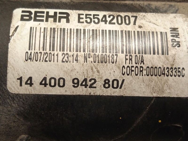 Recambio de intercooler para peugeot expert furgoneta (vf3a_, vf3u_, vf3x_) 2.0 hdi 120 referencia OEM IAM 1440094280  