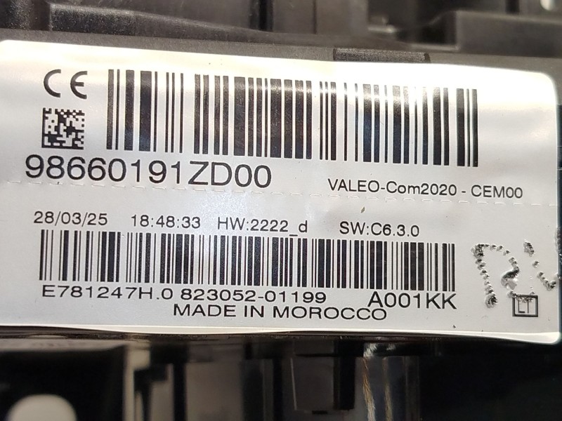 Recambio de mando intermitentes para citroën c4 iii (ba_, bb_, bc_) e-c4 (bczkxc) referencia OEM IAM 98660191ZD  