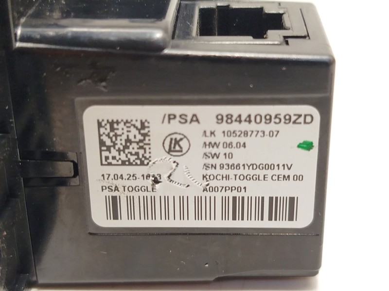 Recambio de palanca cambio para citroën c4 iii (ba_, bb_, bc_) e-c4 (bczkxc) referencia OEM IAM 98440959ZD  