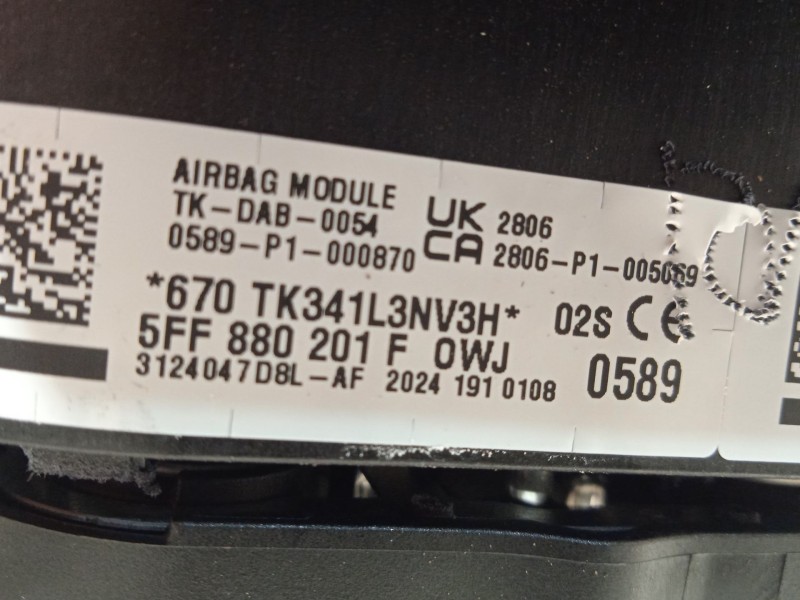 Recambio de kit airbag para cupra leon (kl1, ku1, kug) 1.5 tsi referencia OEM IAM 5FG857003NWXY 5FF880201F 5FA880204H