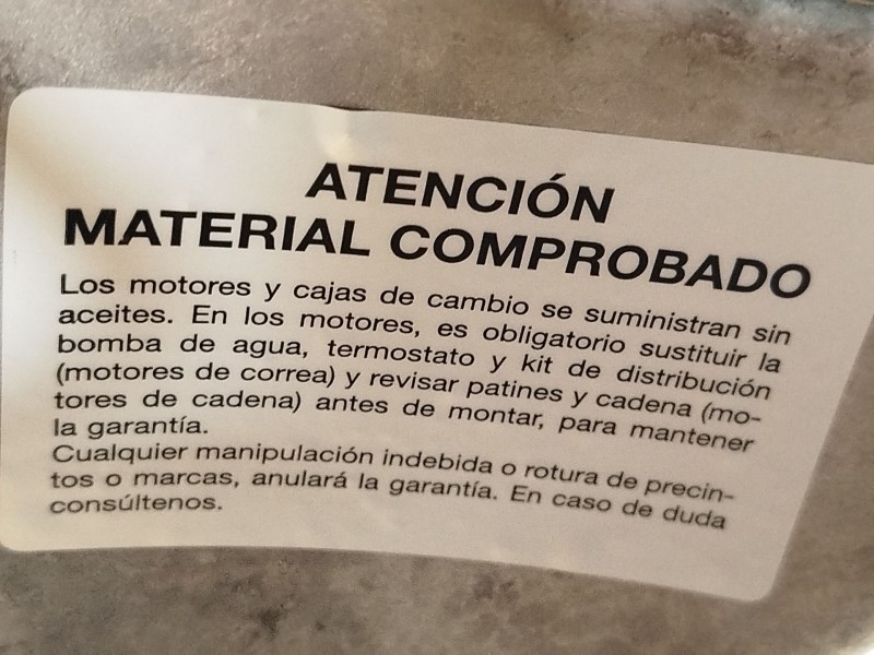 Recambio de motor completo para ford puma (j2k, cf7) 1.0 ecoboost referencia OEM IAM B7JB  