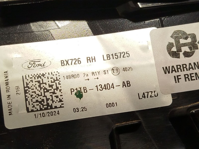 Recambio de piloto trasero derecho para ford puma (j2k, cf7) 1.0 ecoboost referencia OEM IAM P1TB13404AB 2761489 