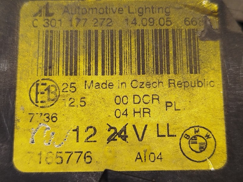 Recambio de faro derecho para bmw 3 (e46) 320 d referencia OEM IAM 7165776 63127165776 0301177272