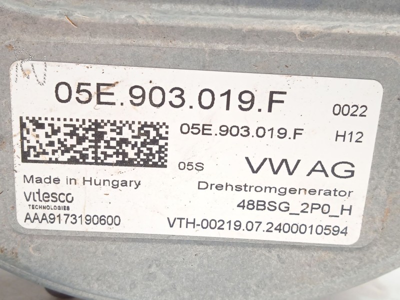 Recambio de alternador para cupra leon (kl1, ku1, kug) 1.5 tsi referencia OEM IAM 05E903019F AAA9173190600 48BSG2P0H