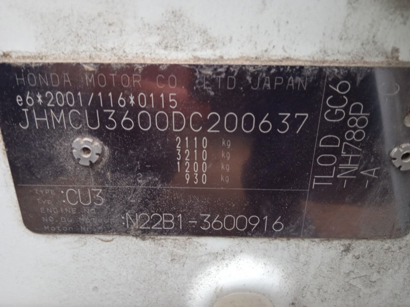 honda accord viii (cu) del año 2012