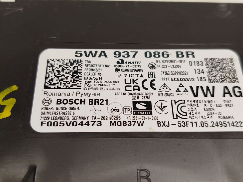 Recambio de modulo electronico para seat leon (kl1, klg) 1.0 tsi mild hybrid referencia OEM IAM 5WA937086BR  F005V04473