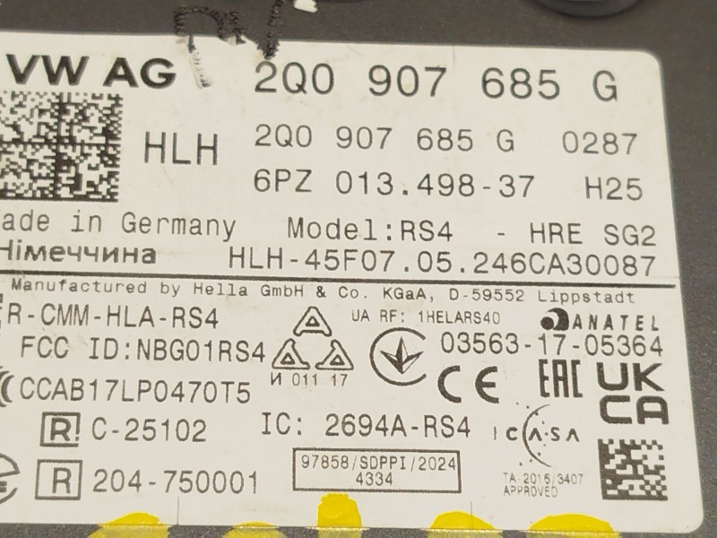 Recambio de modulo electronico para seat leon (kl1, klg) 1.0 tsi mild hybrid referencia OEM IAM 2Q0907685G  