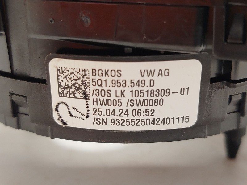 Recambio de anillo airbag para seat leon (kl1, klg) 1.0 tsi mild hybrid referencia OEM IAM 5Q1953549D  