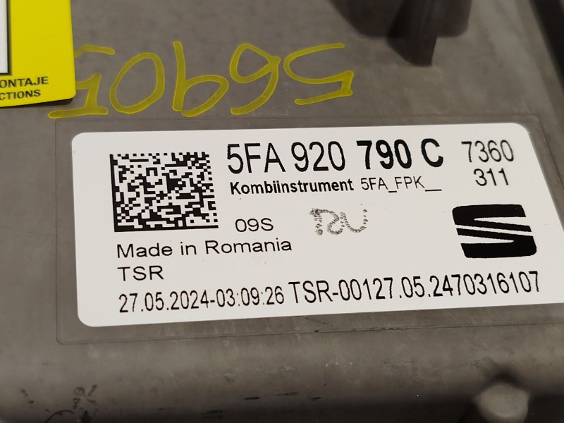 Recambio de cuadro instrumentos para seat leon (kl1, klg) 1.0 tsi mild hybrid referencia OEM IAM 5FA920790C  