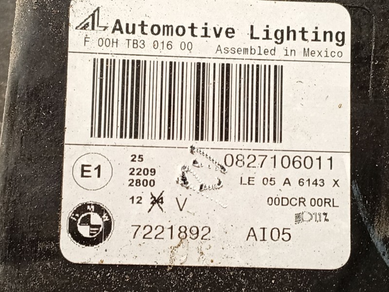 Recambio de faro derecho para bmw x5 (e70) xdrive 40 d referencia OEM IAM 7221892 63127278046 