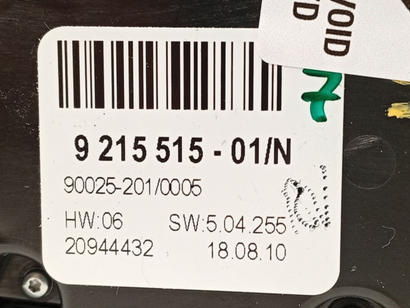 Recambio de mando climatizador para bmw x5 (e70) xdrive 40 d referencia OEM IAM 9215515 64119215515 