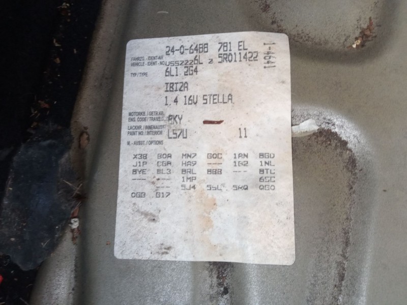 seat ibiza iii (6l1) del año 2004