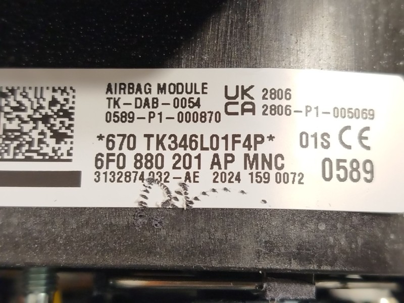 Recambio de kit airbag para seat arona (kj7, kjp) 1.0 tsi referencia OEM IAM 6F1857005HAIZ 6F0880204F 6F0880201APMNC