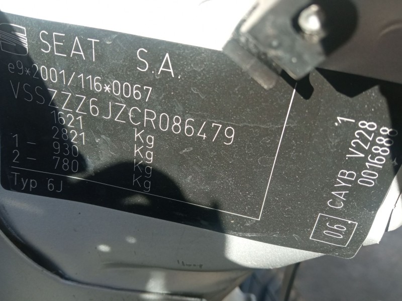 seat ibiza iv (6j5, 6p1) del año 2012