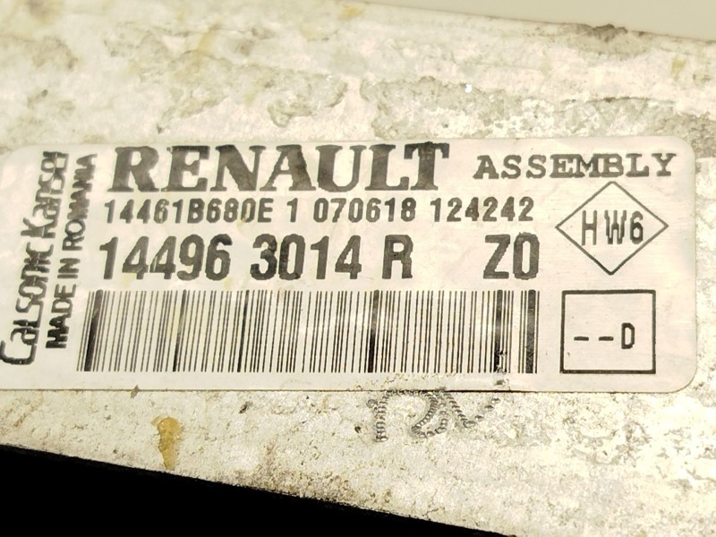 Recambio de intercooler para renault captur i (j5_, h5_) 0.9 tce 90 referencia OEM IAM 144963014R  
