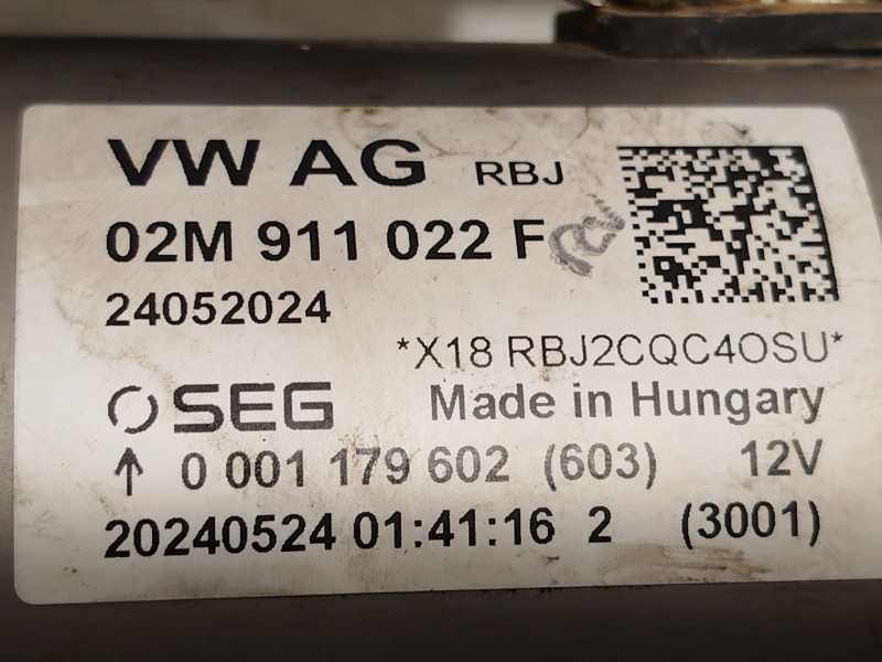 Recambio de motor arranque para seat arona (kj7, kjp) 1.0 tsi referencia OEM IAM 02M911022F  0001179602