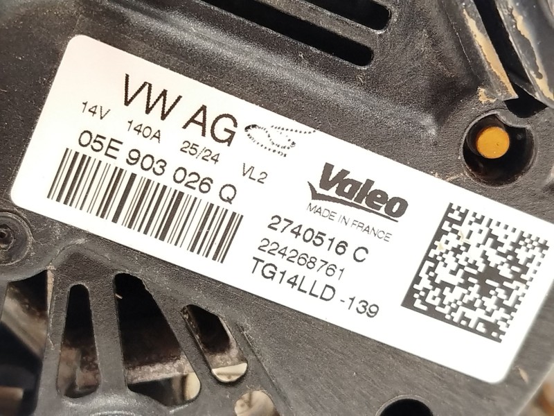 Recambio de alternador para seat arona (kj7, kjp) 1.0 tsi referencia OEM IAM 05E903026Q 2740516C TG14LLD