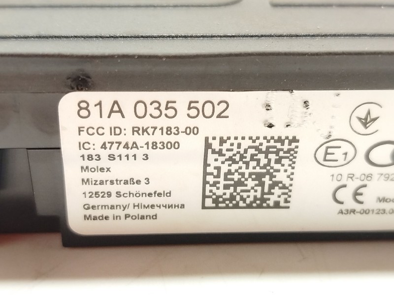 Recambio de modulo electronico para seat arona (kj7, kjp) 1.0 tsi referencia OEM IAM 81A035502  4774A18300