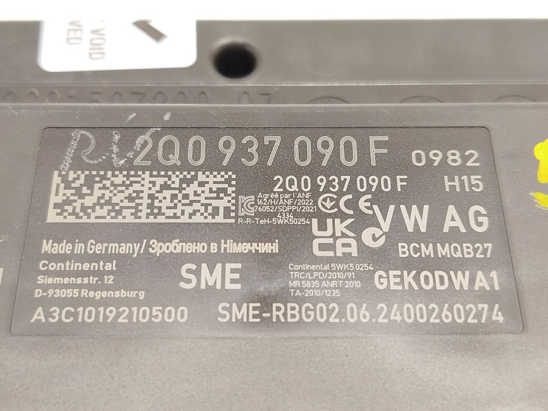 Recambio de modulo electronico para seat arona (kj7, kjp) 1.0 tsi referencia OEM IAM 2Q0937090F  A3C1019210500