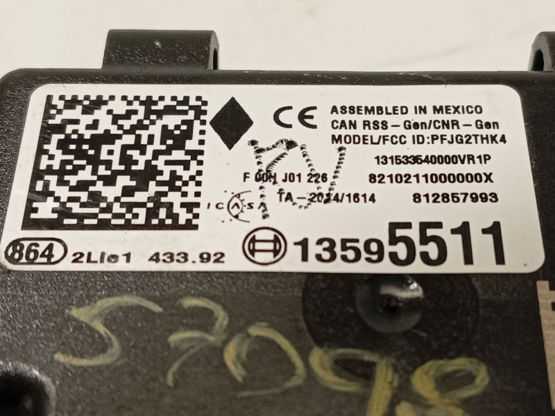 Recambio de modulo electronico para opel astra k (b16) 1.6 cdti (68) referencia OEM IAM 13595511  F00HJ01226