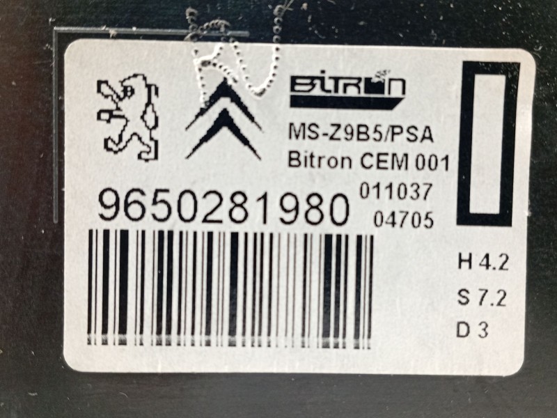 Recambio de centralita confort para peugeot 607 (9d, 9u) 2.7 hdi 24v referencia OEM IAM 9650281980  