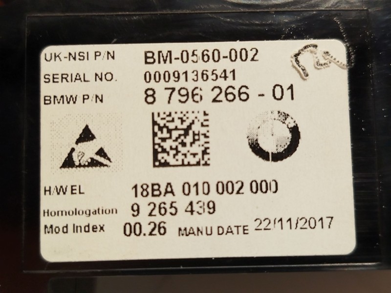 Recambio de cuadro instrumentos para mini mini (f55) one d referencia OEM IAM 8796266 62105A5C5F7 62108796266