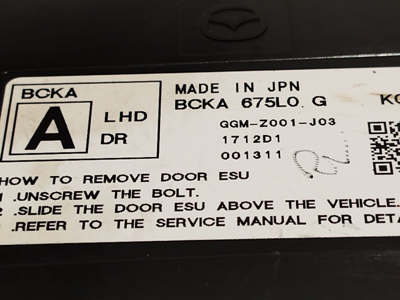 Recambio de modulo electronico para mazda 3 hatchback (bp) skyactiv-x m hybrid referencia OEM IAM BCKA675L0G  