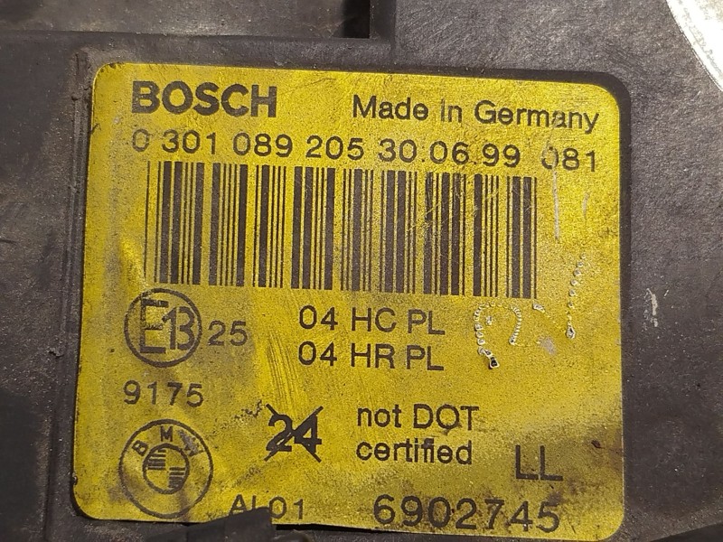 Recambio de faro izquierdo para bmw 3 (e46) 320 d referencia OEM IAM 6902745 63126902745 0301089205