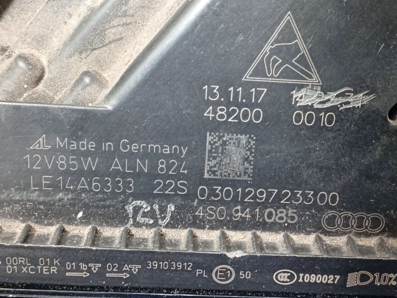 Recambio de faro izquierdo para audi r8 (4s3, 4sp) 5.2 fsi quattro referencia OEM IAM 4S0941085  