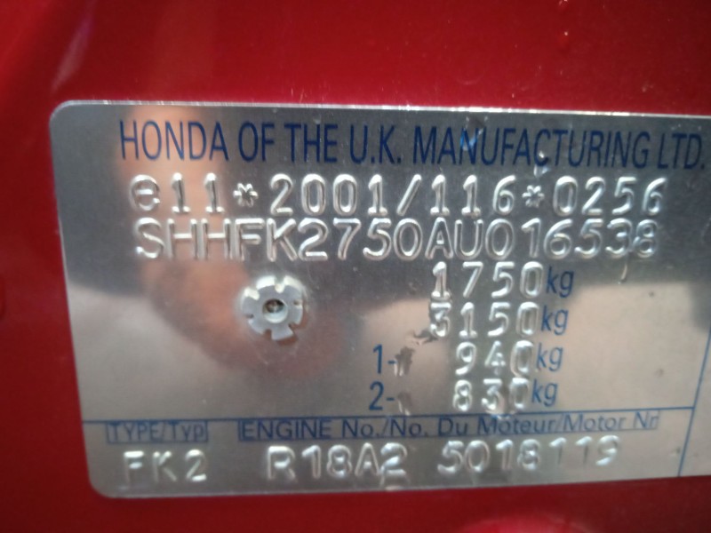 honda civic viii hatchback (fn, fk) del año 2010