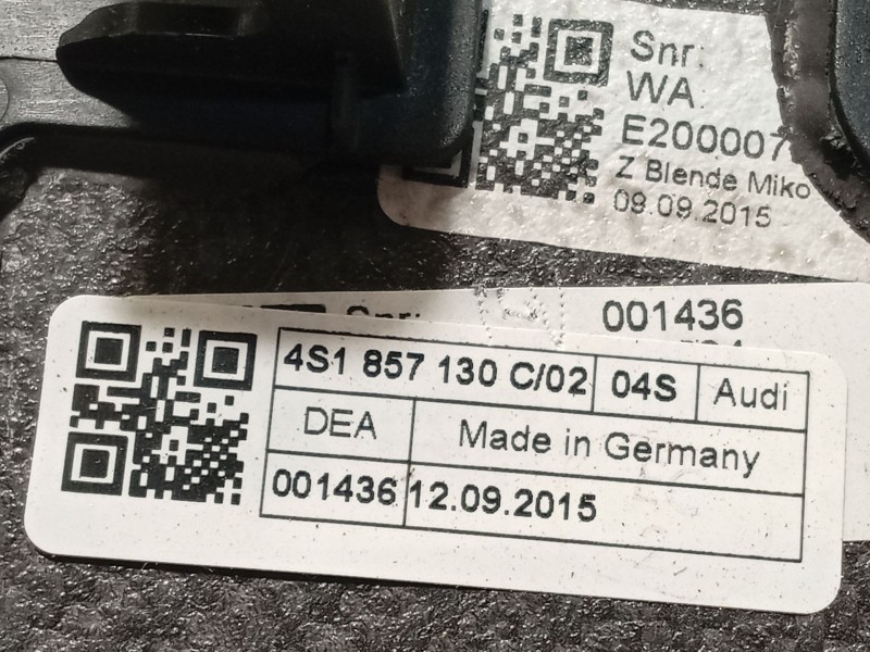 Recambio de moldura para audi r8 (4s3, 4sp) 5.2 fsi quattro referencia OEM IAM 4S1857130C 4S1857130CFP8 