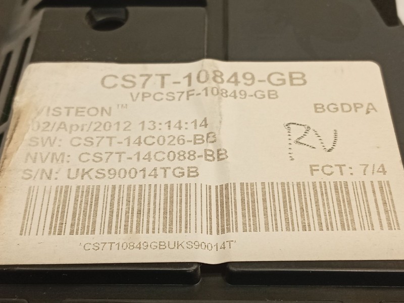 Recambio de cuadro instrumentos para ford s-max (wa6) 2.0 tdci referencia OEM IAM CS7T10849GB 1859302 
