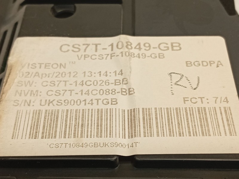 Recambio de cuadro instrumentos para ford s-max (wa6) 2.0 tdci referencia OEM IAM CS7T10849GB 1859302 