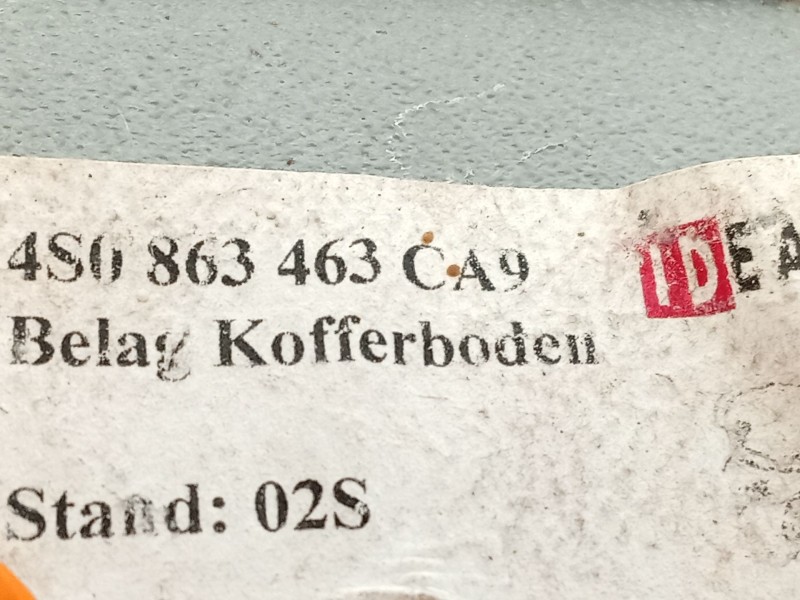 Recambio de tapizado maletero para audi r8 (4s3, 4sp) 5.2 fsi quattro referencia OEM IAM 4S0863463 4S0863463CA9 