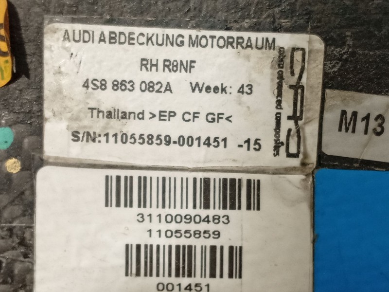 Recambio de moldura para audi r8 (4s3, 4sp) 5.2 fsi quattro referencia OEM IAM 4S8863082A  
