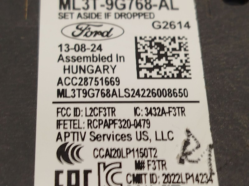 Recambio de modulo electronico para ford tourneo courier 1.0 ecoboost referencia OEM IAM ML33T9G768AL 2598574 ACC28751669