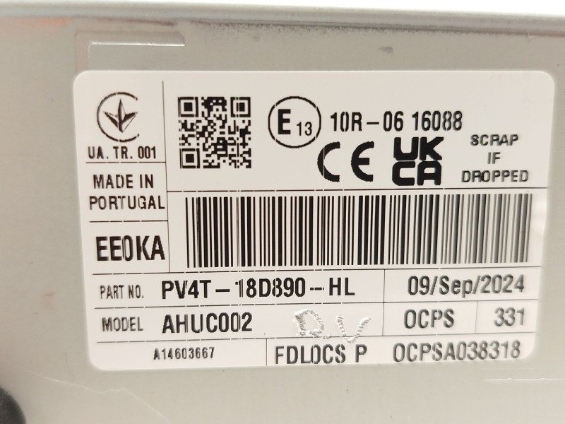 Recambio de sistema audio / radio cd para ford tourneo courier 1.0 ecoboost referencia OEM IAM PV4T18D890HL 2781530 