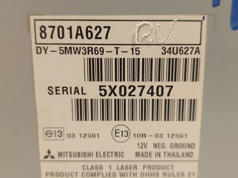 Recambio de sistema navegacion gps para mitsubishi asx (ga_w_) 1.6 di-d 4wd referencia OEM IAM 8701A627  