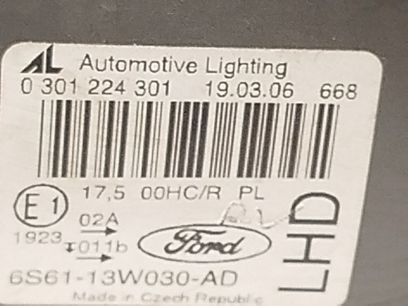 Recambio de faro izquierdo para ford fiesta v (jh_, jd_) 1.3 referencia OEM IAM 6S6113W030AD 1416311 0301224301