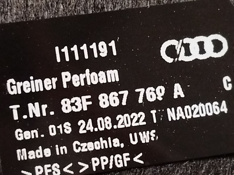 Recambio de bandeja trasera para audi q3 sportback (f3n) 35 tdi referencia OEM IAM 83F867769A 83F867769A8JB 